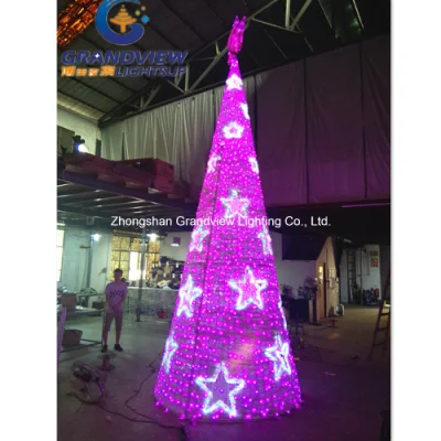 Luce LED rosa per albero di Natale per decorazioni natalizie